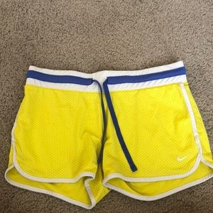 Yellow Nike shorts